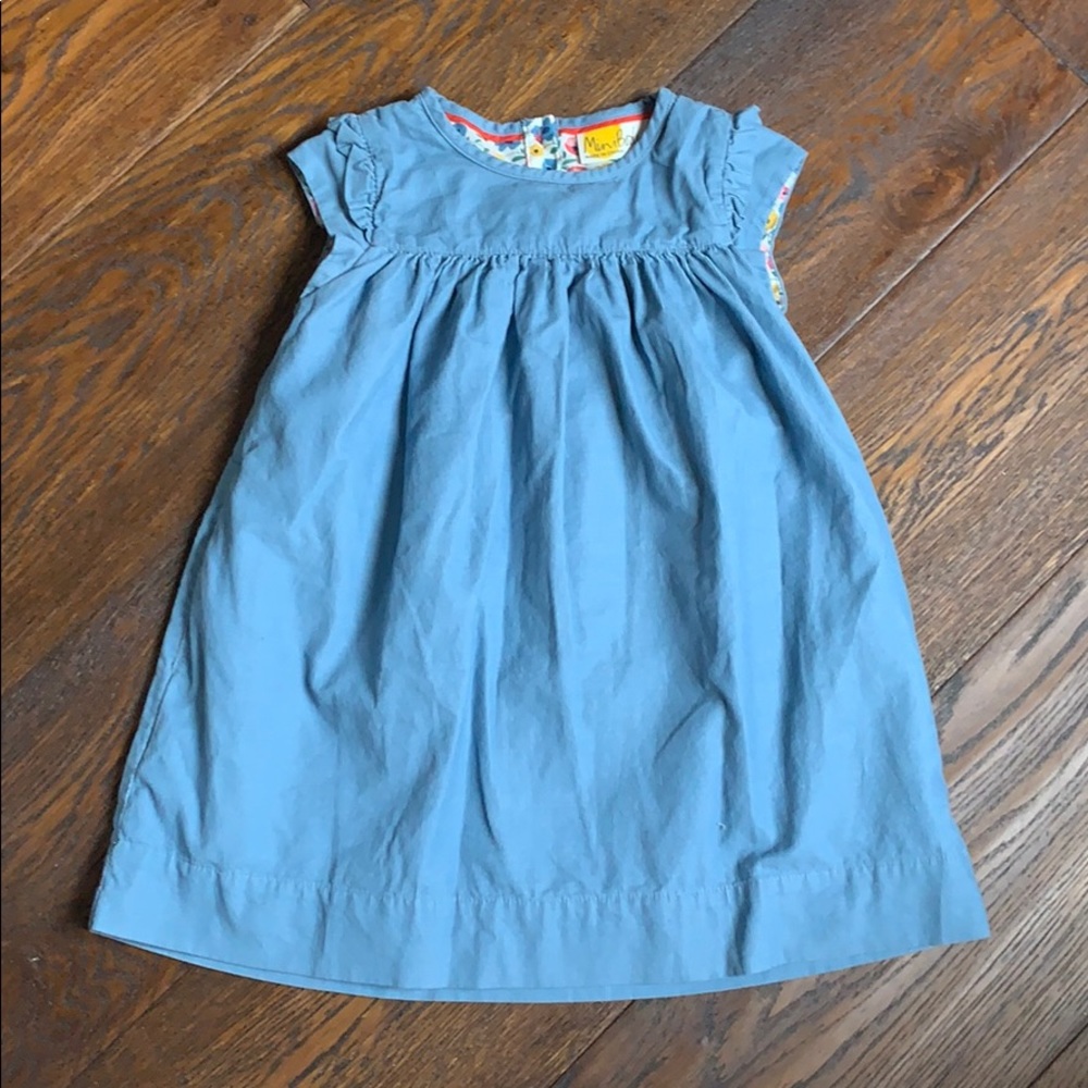 Mini Boden Corduroy Dress size 3T pale blue EUC